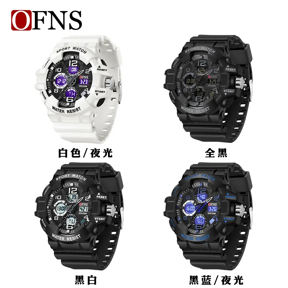 OFNS Men's Black Multi-Function Electronic Chronograph Watch - Image 8