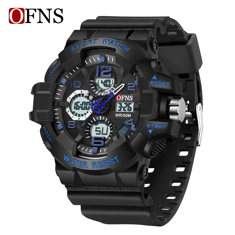 OFNS Men's Black Multi-Function Electronic Chronograph Watch - Image 3