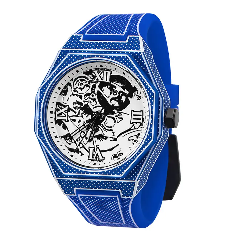 Orange Octagonal Luminous Watch for Men - Image 8