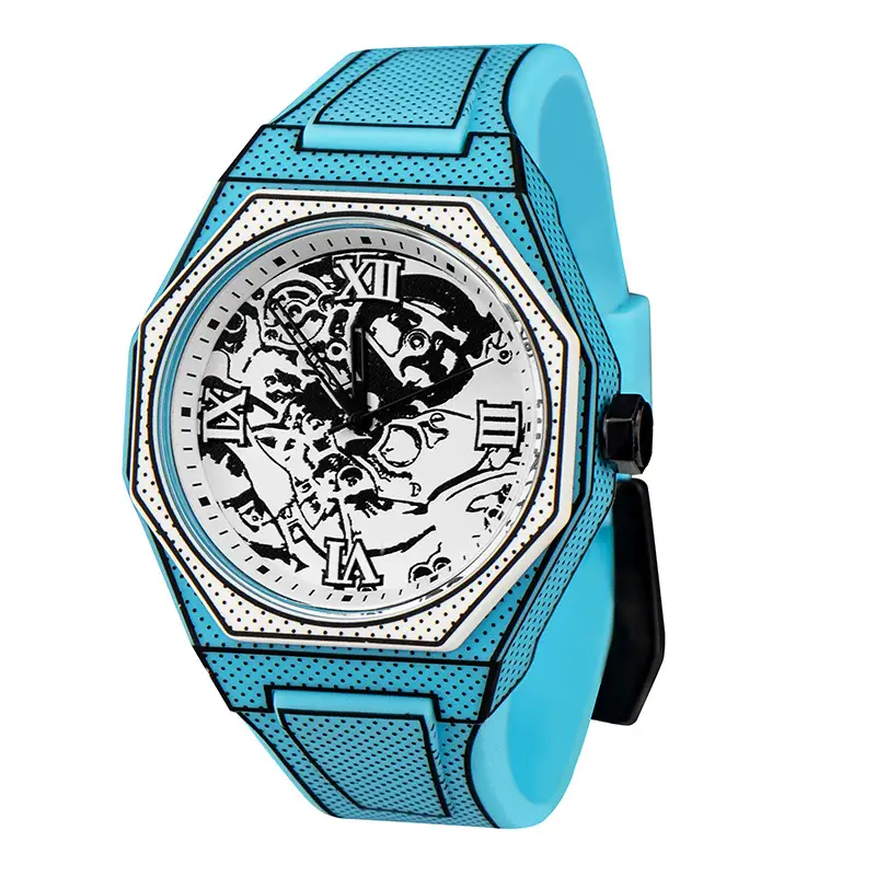 Orange Octagonal Luminous Watch for Men - Image 10