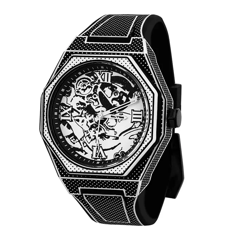 Orange Octagonal Luminous Watch for Men - Image 11