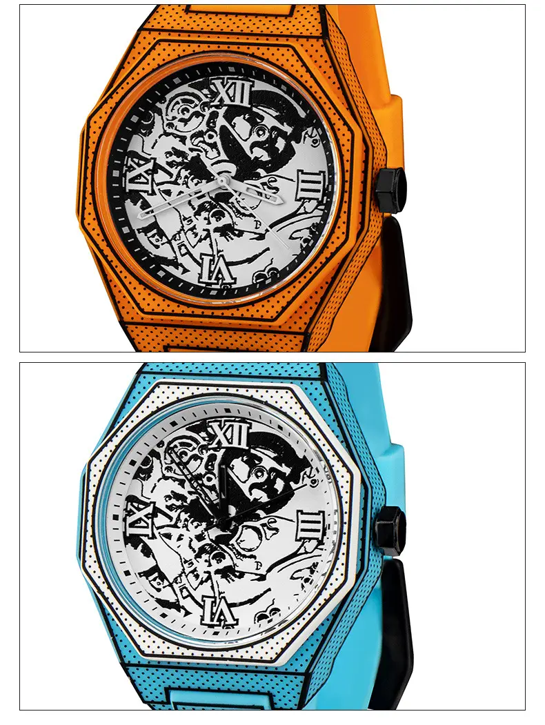 Orange Octagonal Luminous Watch for Men — feature 10