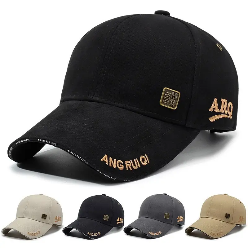 Men's Beige 4&GO Embroidered Baseball Cap - Image 3