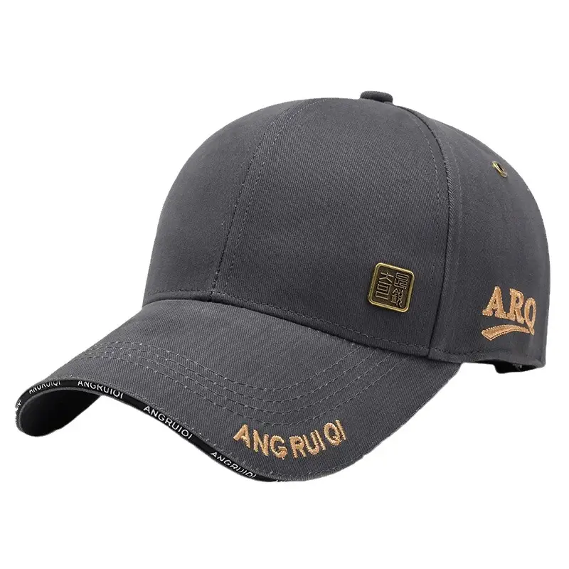 Men's Beige 4&GO Embroidered Baseball Cap - Image 6