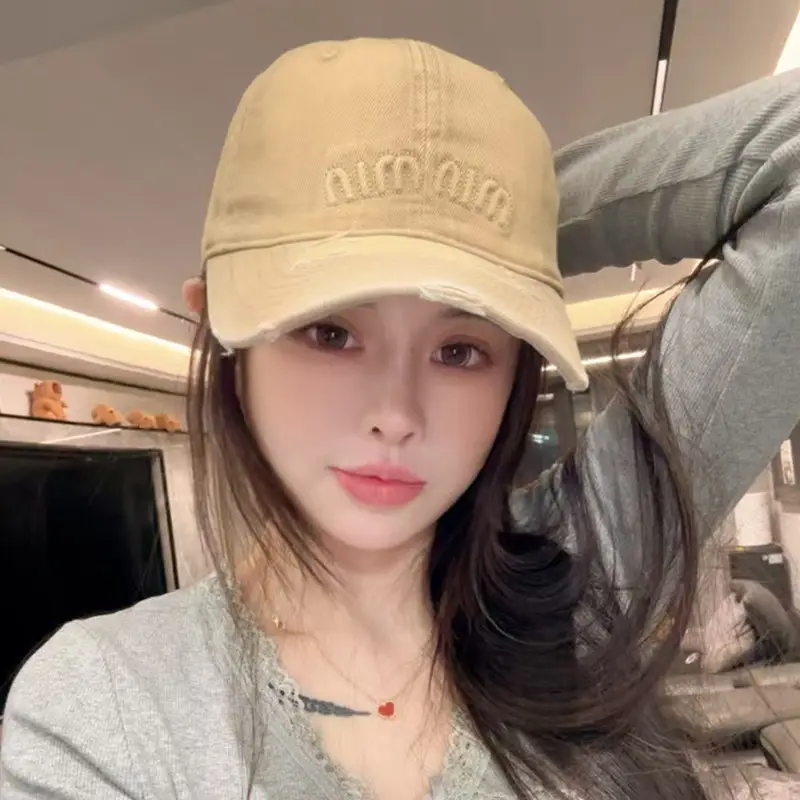 American Style Retro Gradient Washed Baseball Cap for Girls