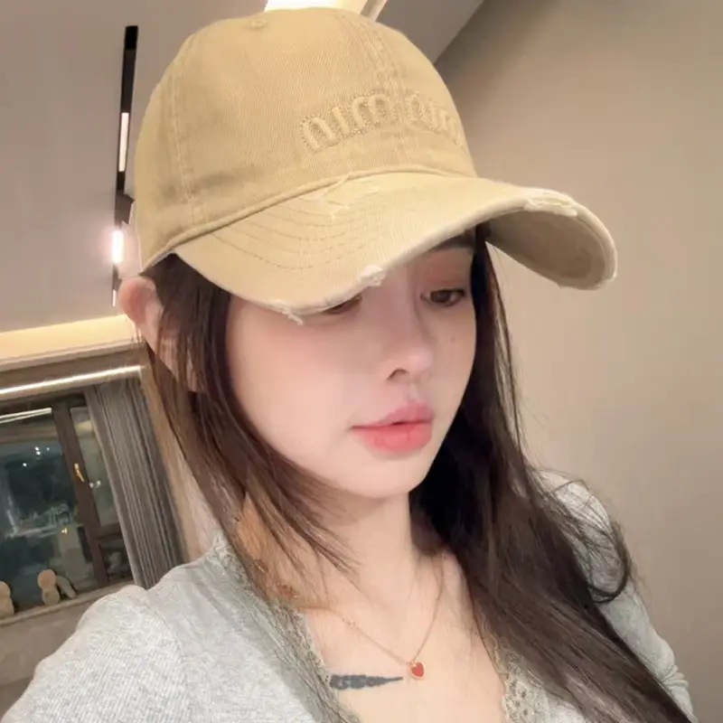 American Style Retro Gradient Washed Baseball Cap for Girls — feature 16