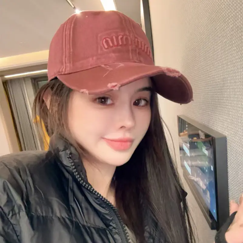 American Style Retro Gradient Washed Baseball Cap for Girls — feature 18