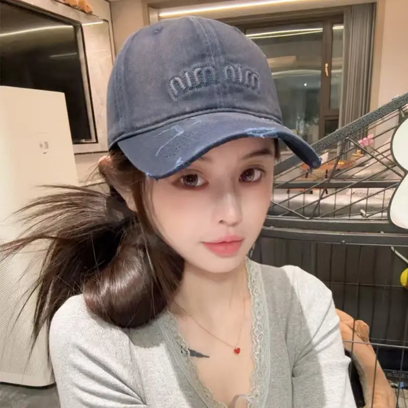 American Style Retro Gradient Washed Baseball Cap for Girls — feature 22