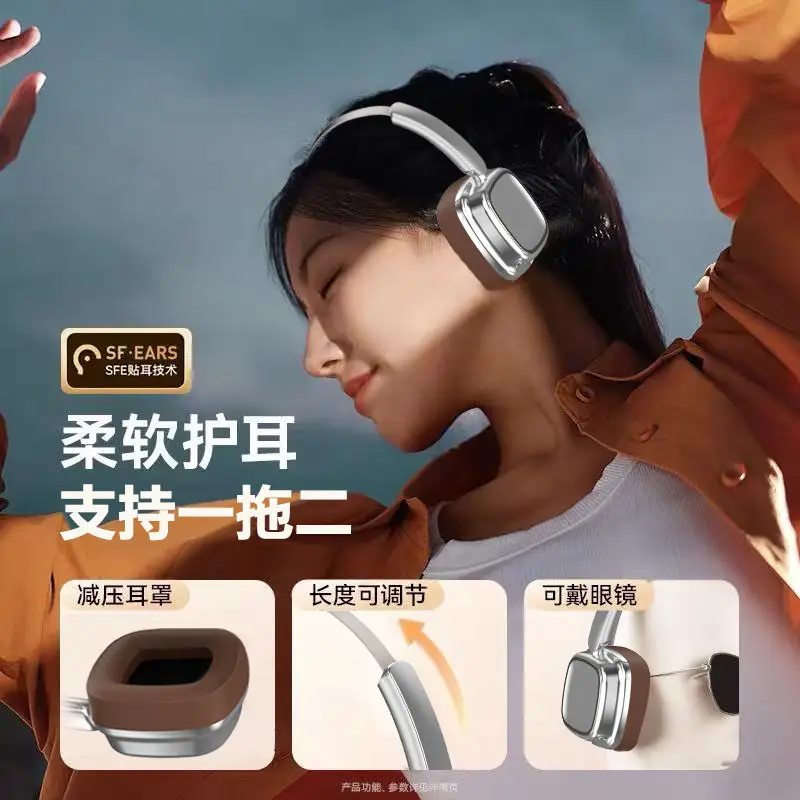 Bluetooth 5.4 Wireless Headset with Soft Ear Cushions - Image 3