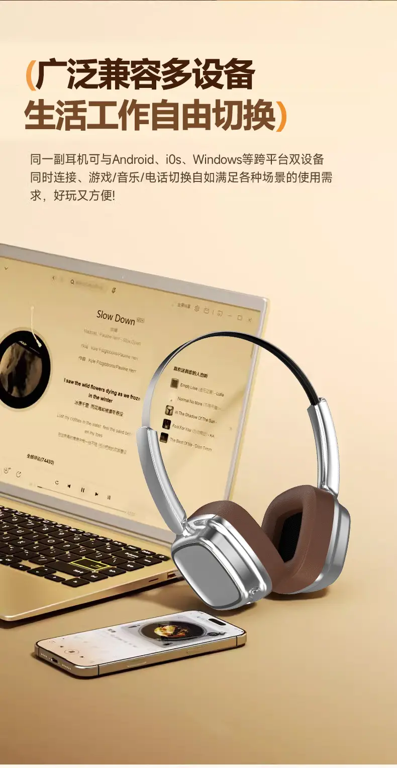 Bluetooth 5.4 Wireless Headset with Soft Ear Cushions β feature 14