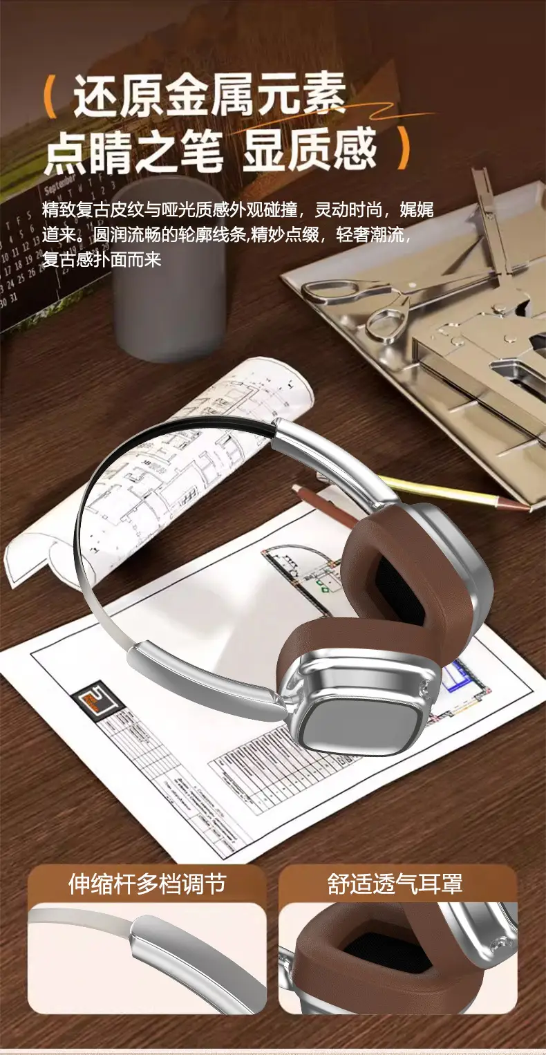 Bluetooth 5.4 Wireless Headset with Soft Ear Cushions β feature 6