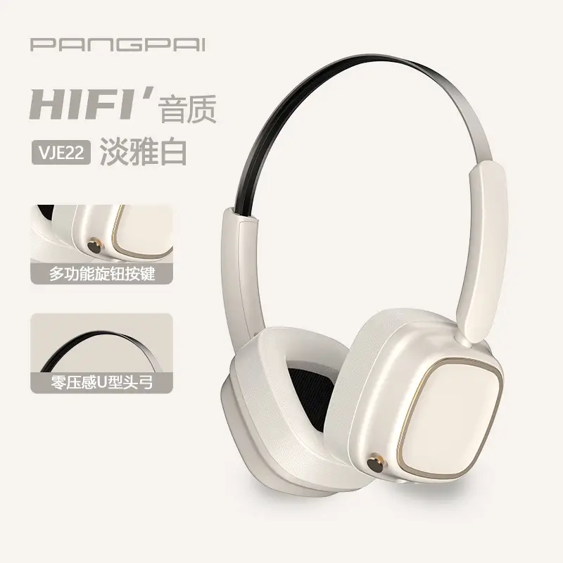 Bluetooth 5.4 Wireless Headset with Soft Ear Cushions