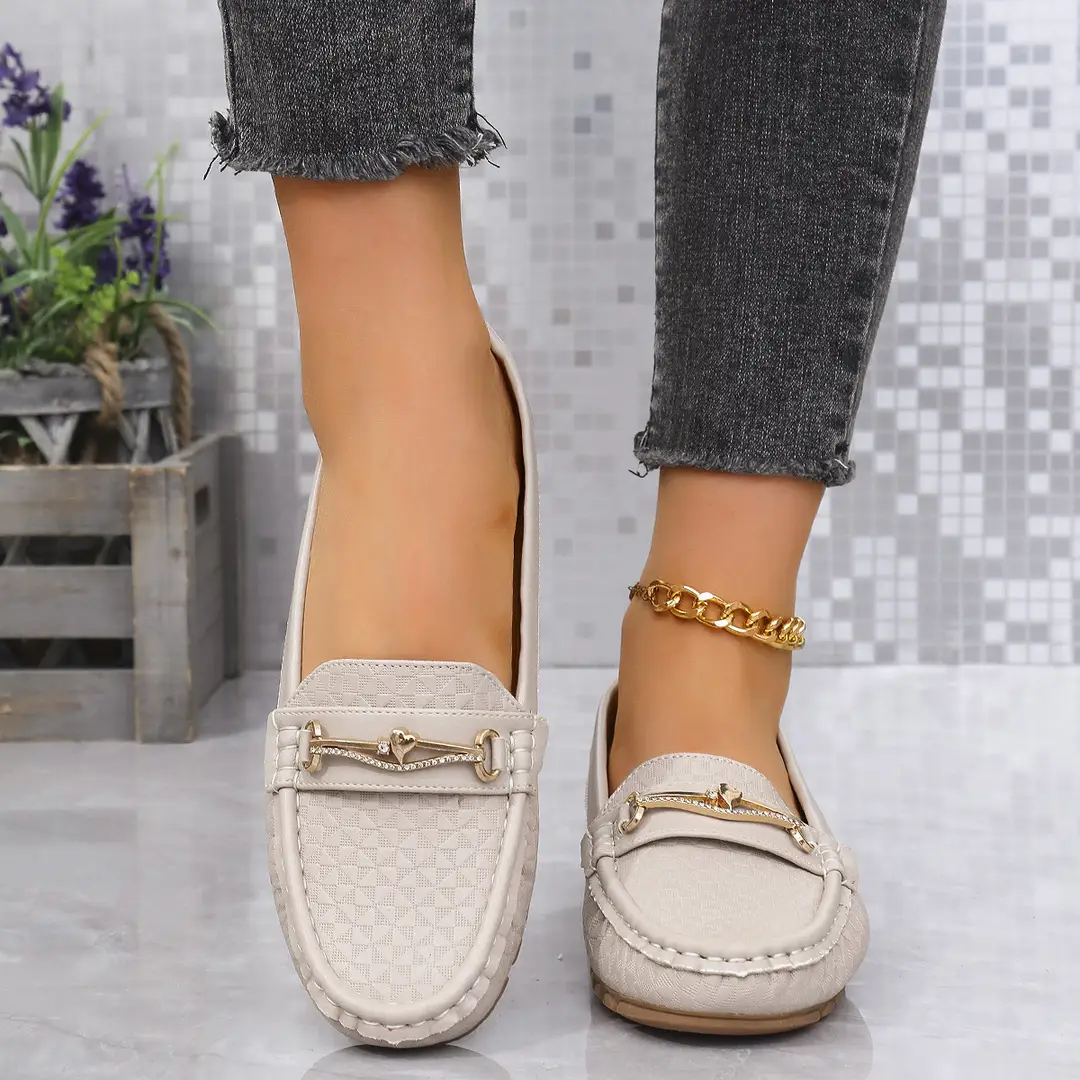 Plus-Size Popular Foreign Trade Stitched Laser-Cut Women's Flat Loafers, Cross-Border E-Commerce Supply, Retro Foreign Trade Same Style