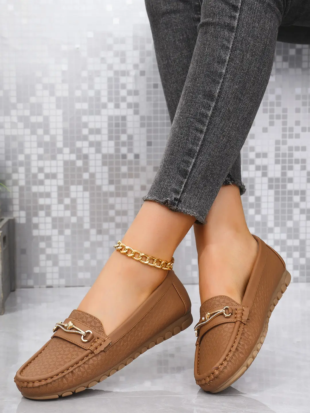 Plus-Size Popular Foreign Trade Stitched Laser-Cut Women's Flat Loafers, Cross-Border E-Commerce Supply, Retro Foreign Trade Same Style — feature 16