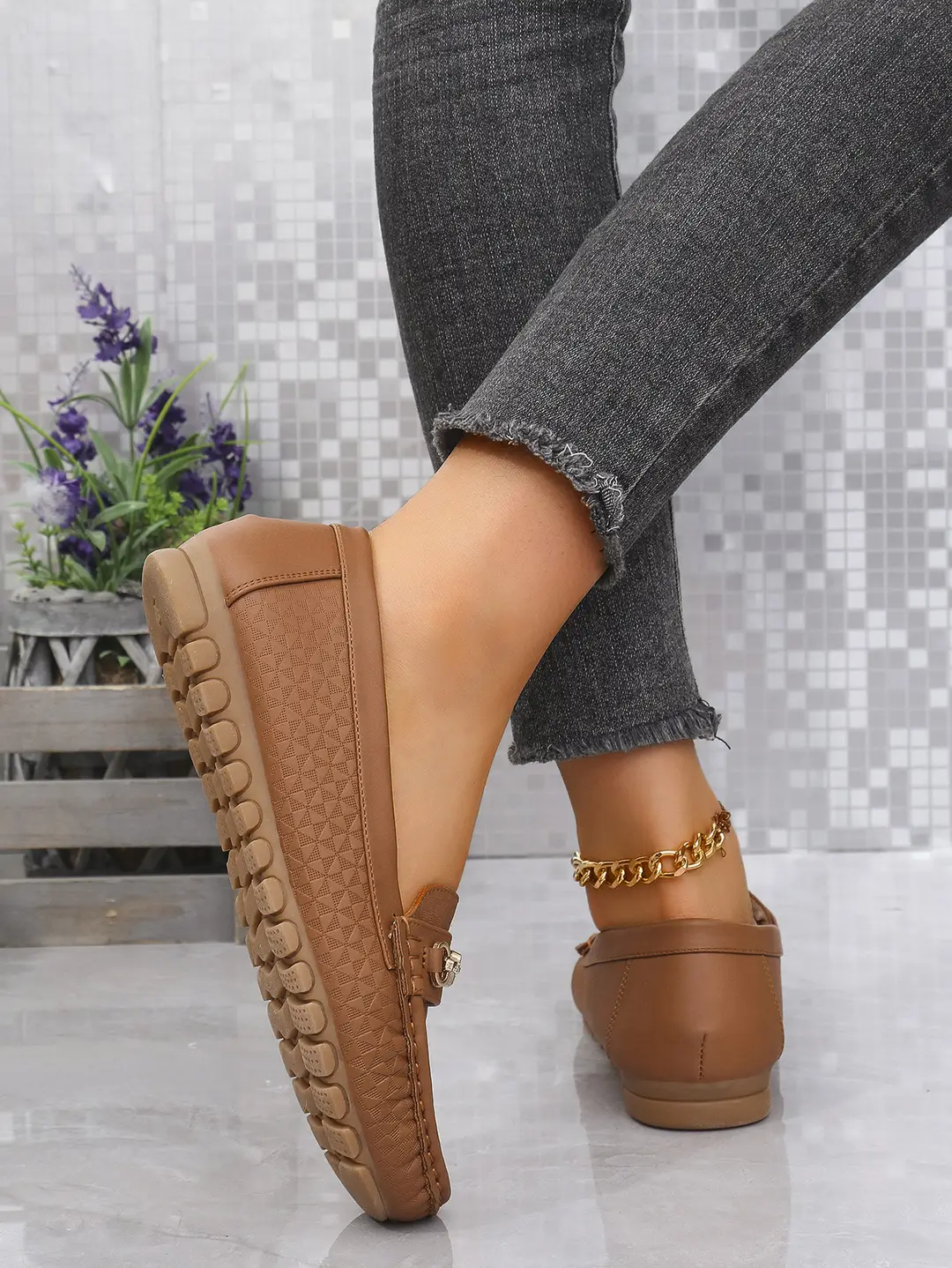 Plus-Size Popular Foreign Trade Stitched Laser-Cut Women's Flat Loafers, Cross-Border E-Commerce Supply, Retro Foreign Trade Same Style — feature 19