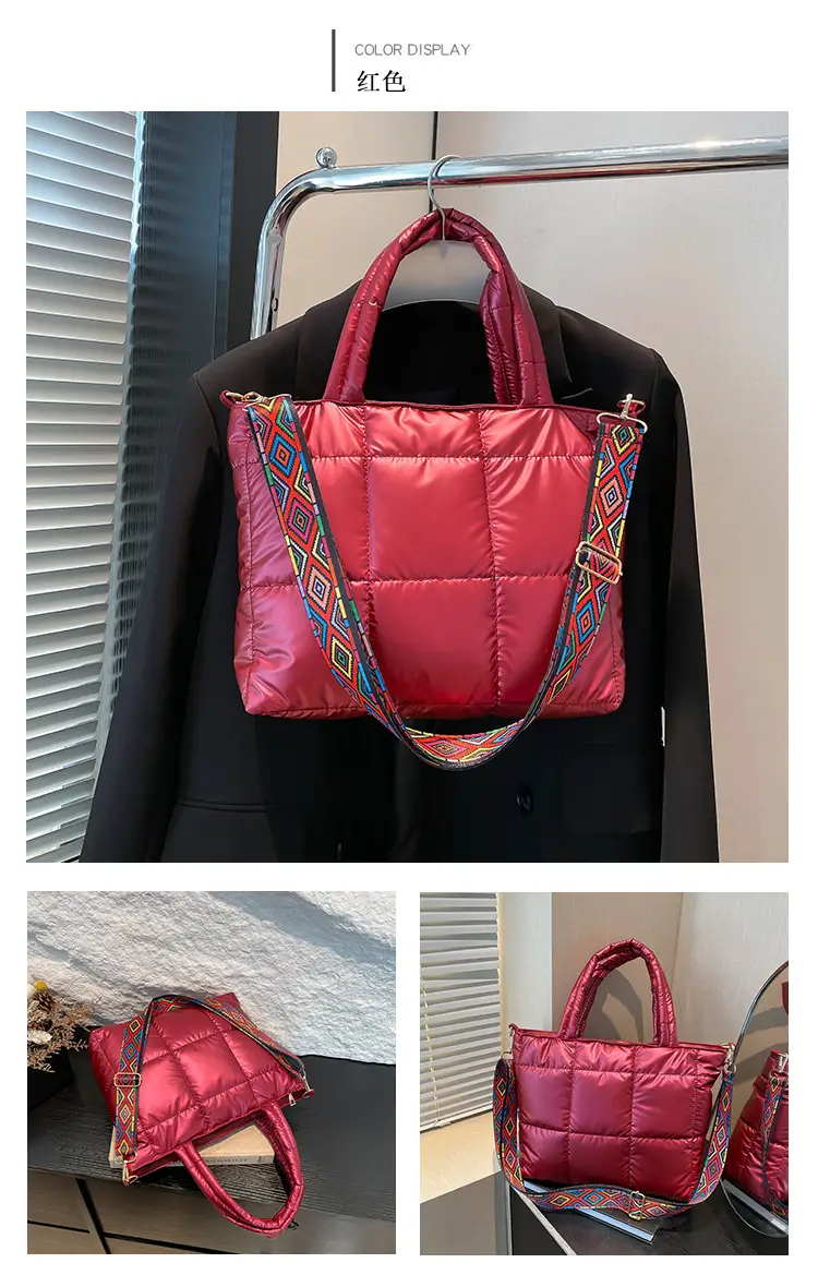 Korean Embroidered Shoulder Bag Black Large Capacity 2024 — feature 23
