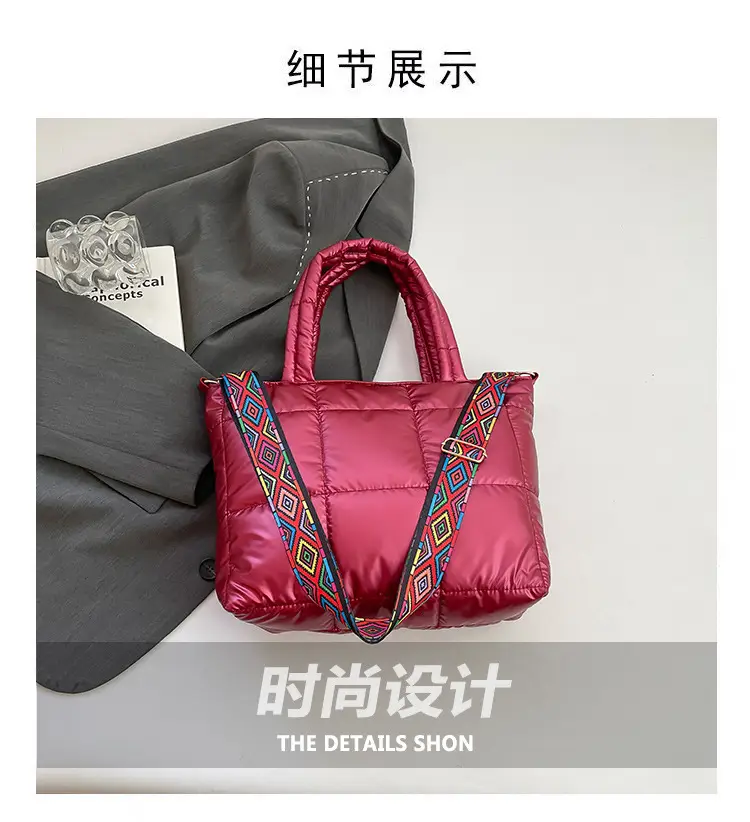 Korean Embroidered Shoulder Bag Black Large Capacity 2024 — feature 3