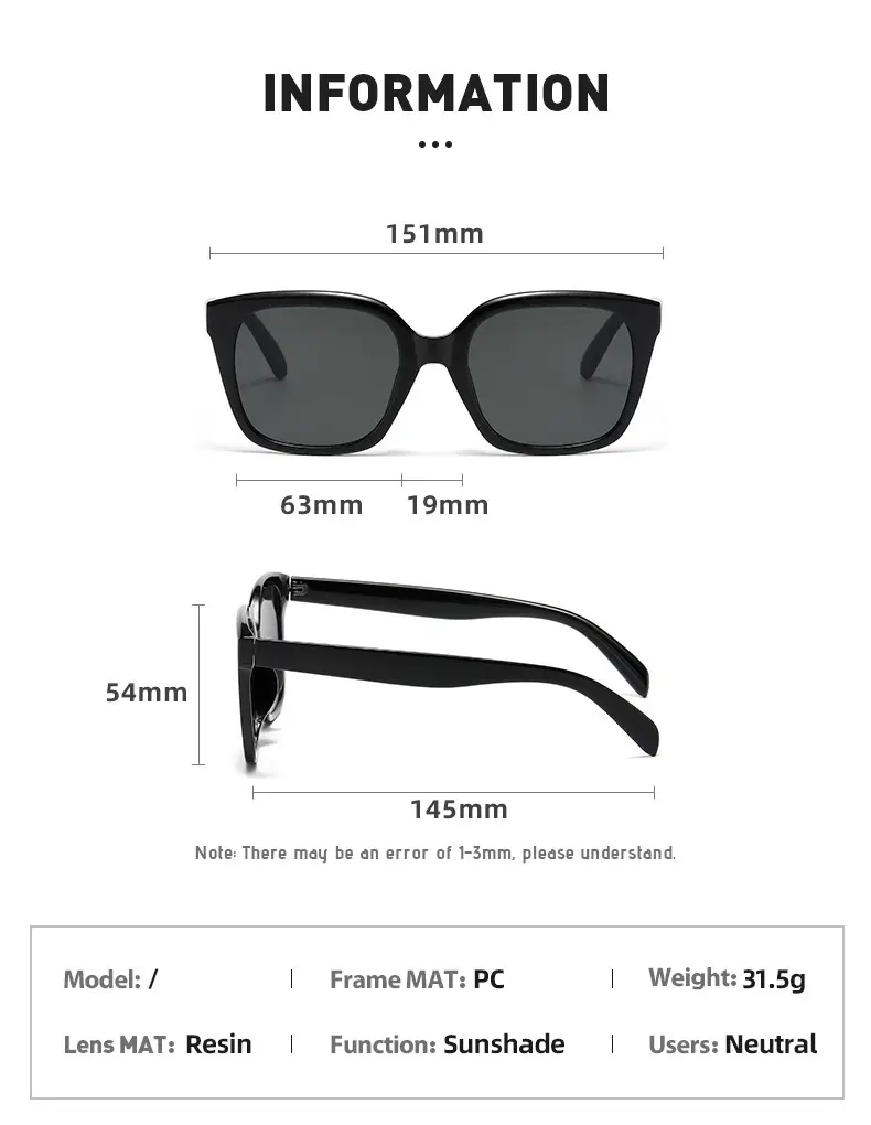 Black UV Protective Sunglasses for Women — feature 6