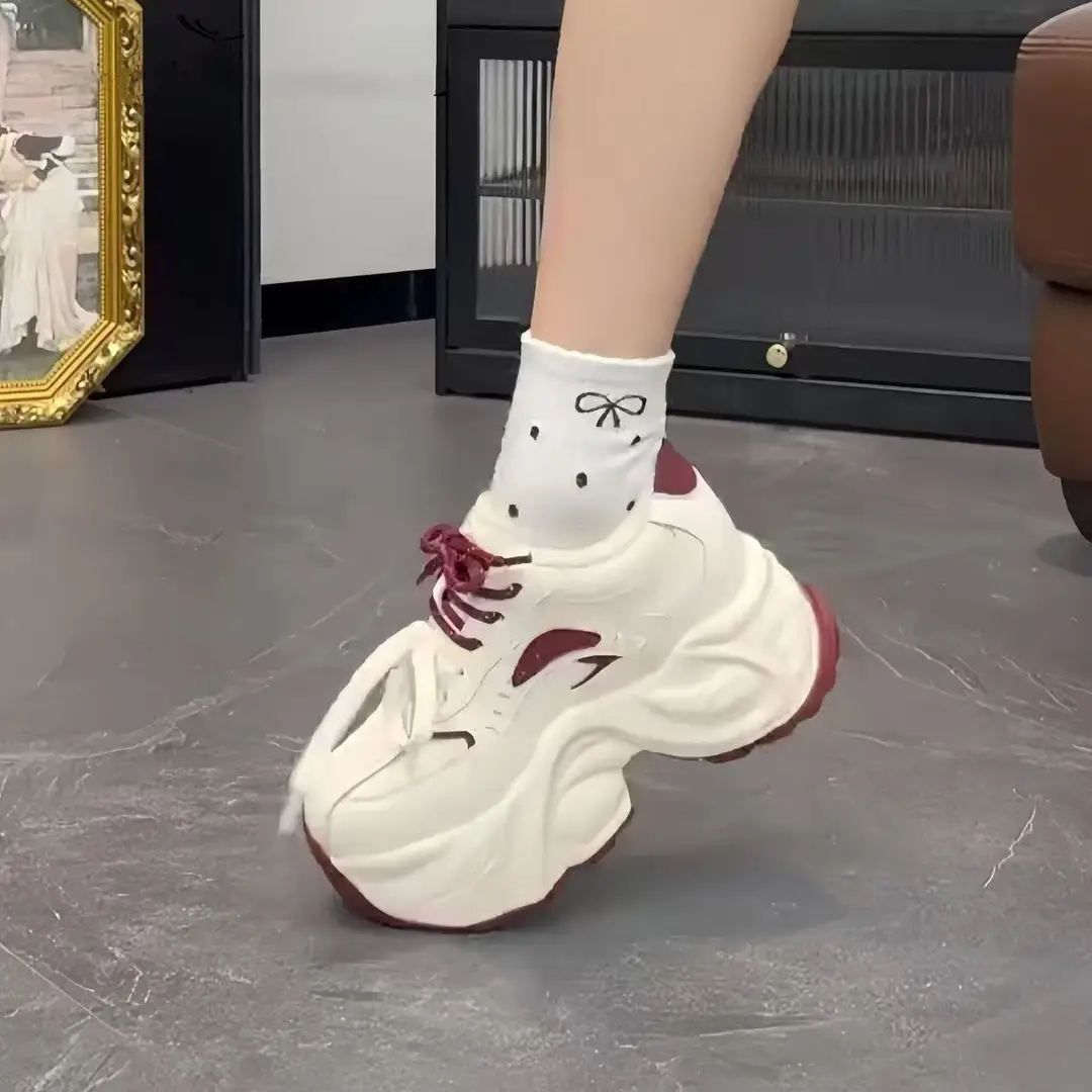 Thick-Soled Height-Increasing Dad Shoes for Petite Women, New Spring Model, Versatile and Popular Platform Casual Sneakers, Low-Top - Image 5