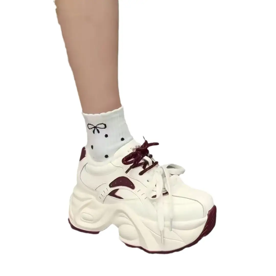 Thick-Soled Height-Increasing Dad Shoes for Petite Women, New Spring Model, Versatile and Popular Platform Casual Sneakers, Low-Top - Image 7