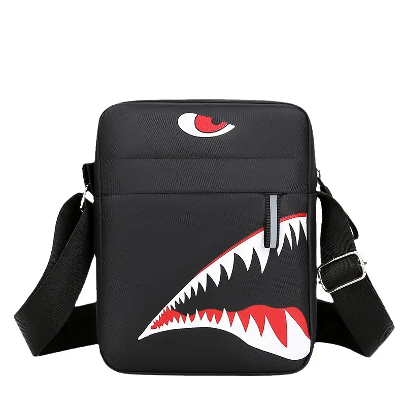 Men's Waterproof Crossbody Bag with Crocodile Design