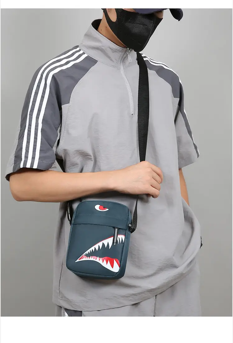Men's Waterproof Crossbody Bag with Crocodile Design — feature 11