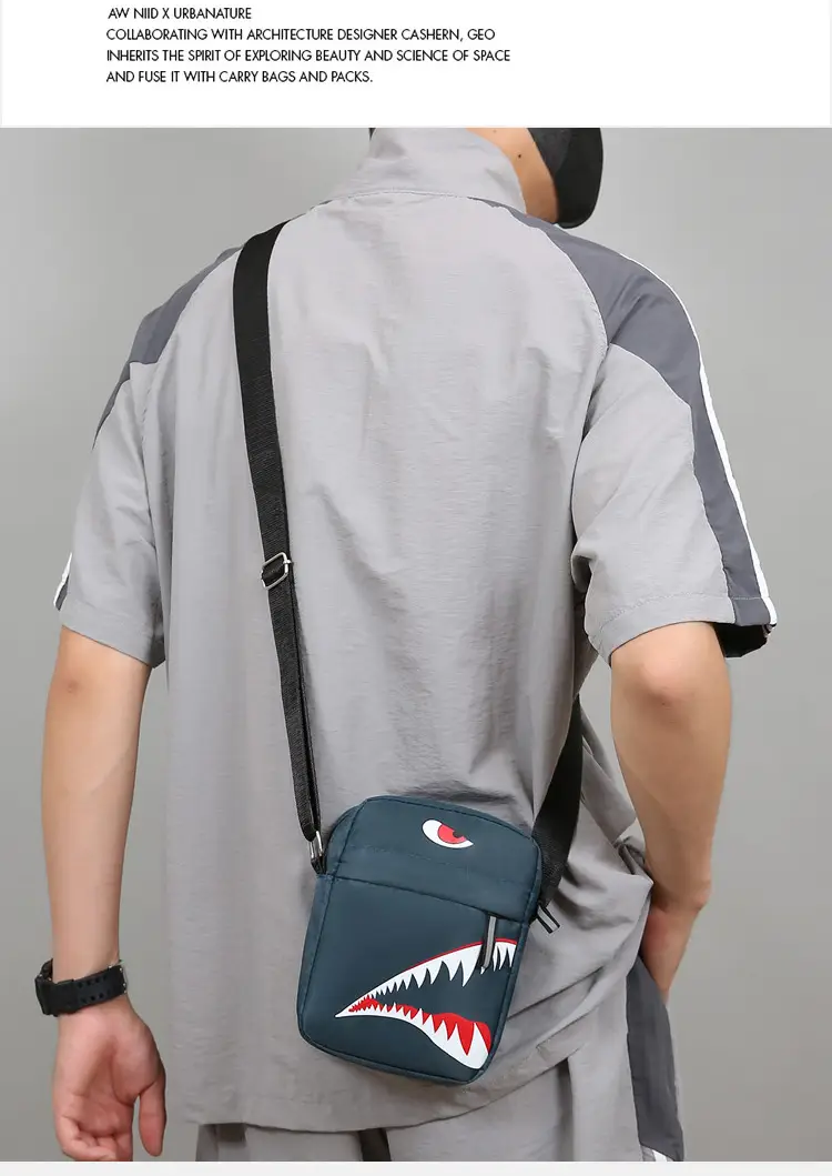 Men's Waterproof Crossbody Bag with Crocodile Design — feature 12