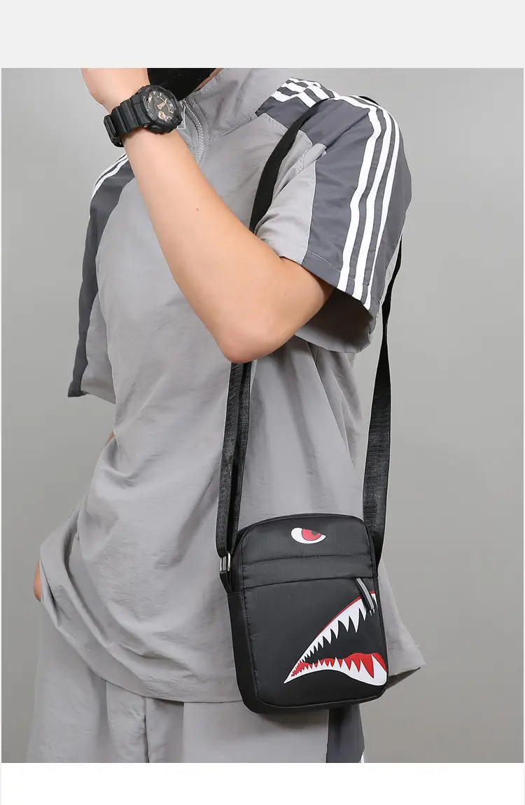 Men's Waterproof Crossbody Bag with Crocodile Design — feature 13