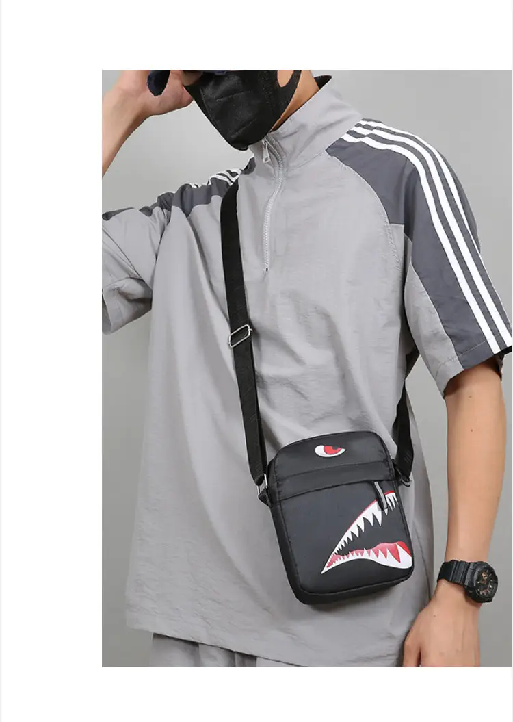 Men's Waterproof Crossbody Bag with Crocodile Design — feature 14