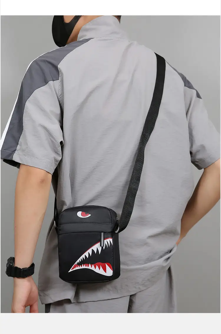 Men's Waterproof Crossbody Bag with Crocodile Design — feature 15