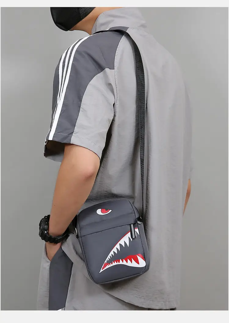 Men's Waterproof Crossbody Bag with Crocodile Design — feature 17