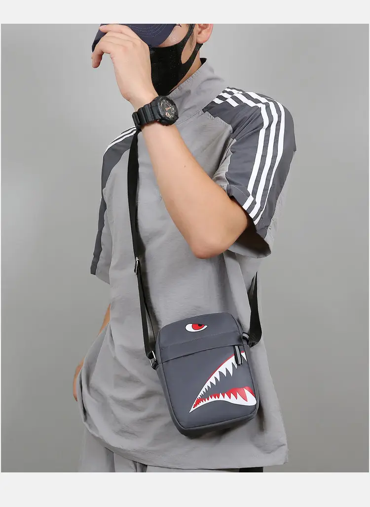 Men's Waterproof Crossbody Bag with Crocodile Design — feature 18