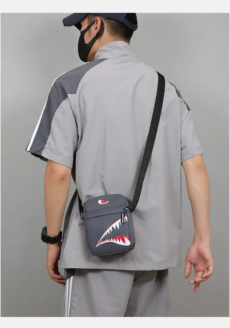 Men's Waterproof Crossbody Bag with Crocodile Design — feature 19