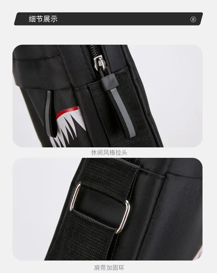 Men's Waterproof Crossbody Bag with Crocodile Design — feature 28