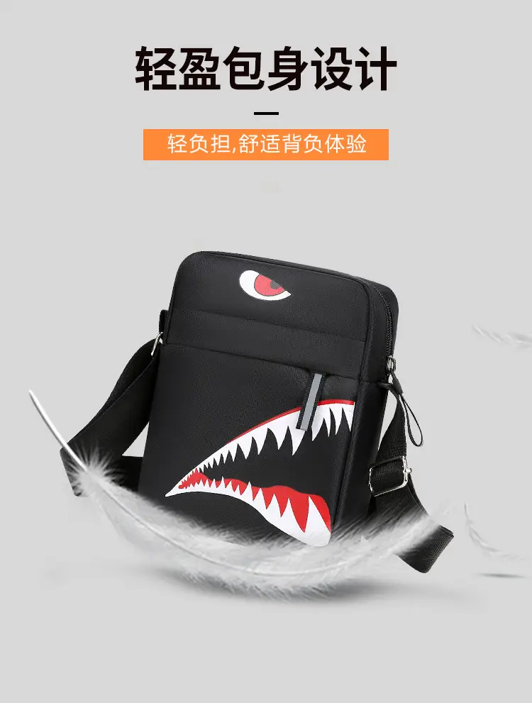 Men's Waterproof Crossbody Bag with Crocodile Design — feature 5