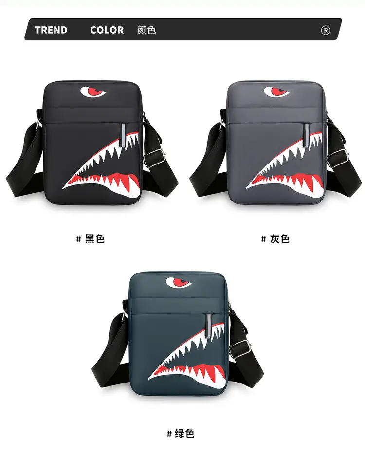Men's Waterproof Crossbody Bag with Crocodile Design — feature 7