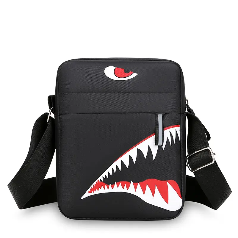 Men's Waterproof Crossbody Bag with Crocodile Design