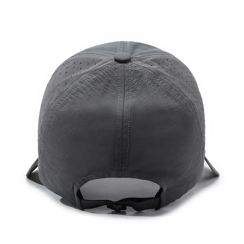 Men Retractable Brim Sun Hat Grey Peaked - Image 7