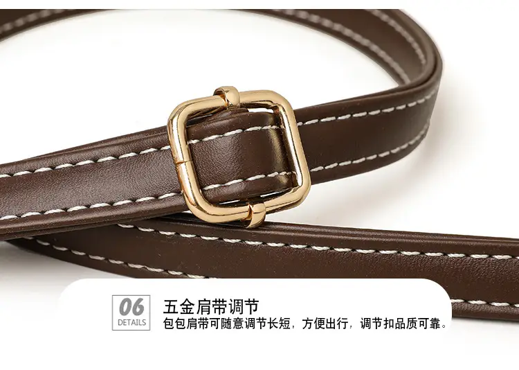Women's Crossbody Bag with Zipper Compartment Brown Leather — feature 31