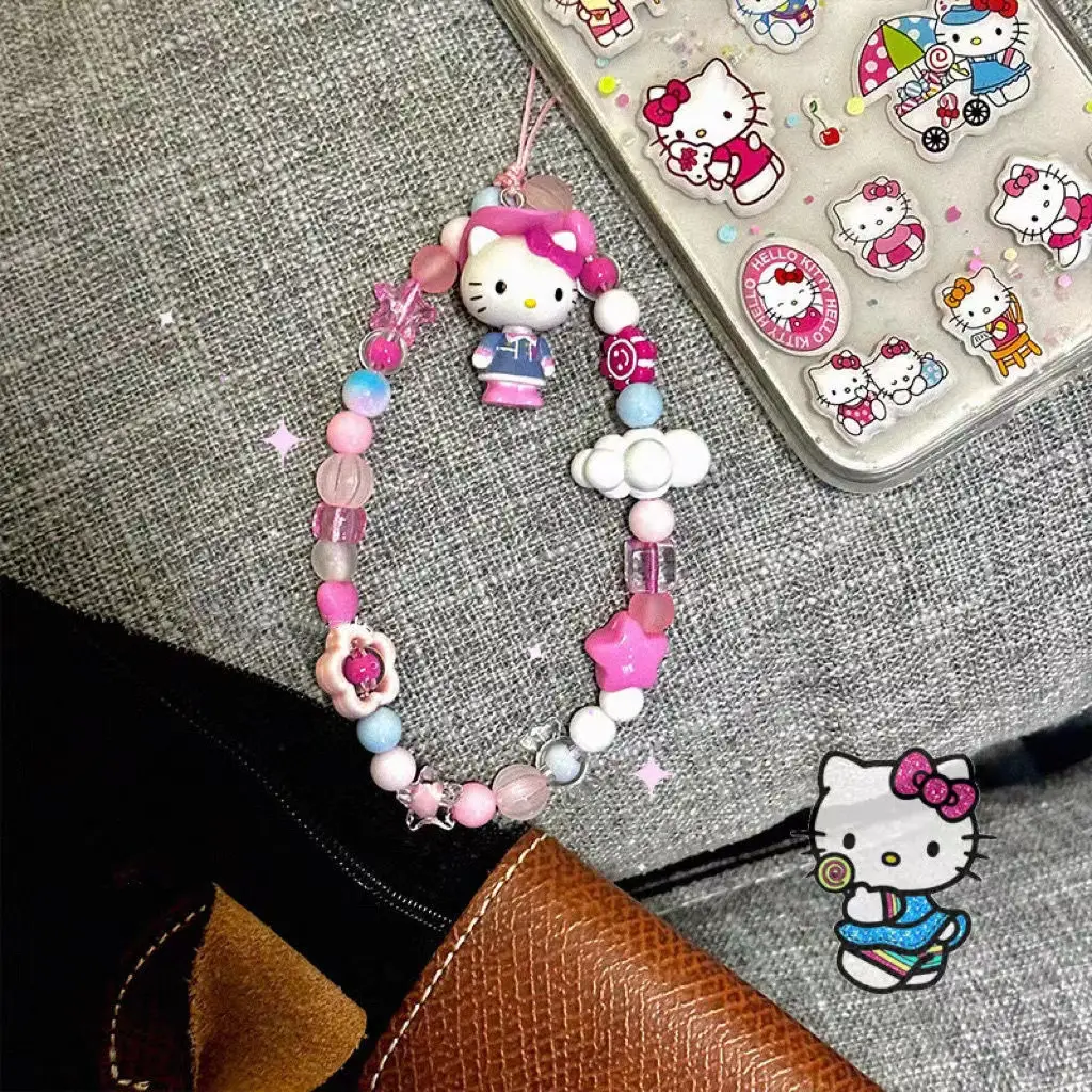Pink Beaded Mobile Phone Chain for Girls — feature 14
