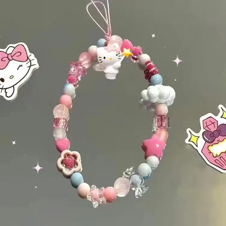 Pink Beaded Mobile Phone Chain for Girls — feature 16