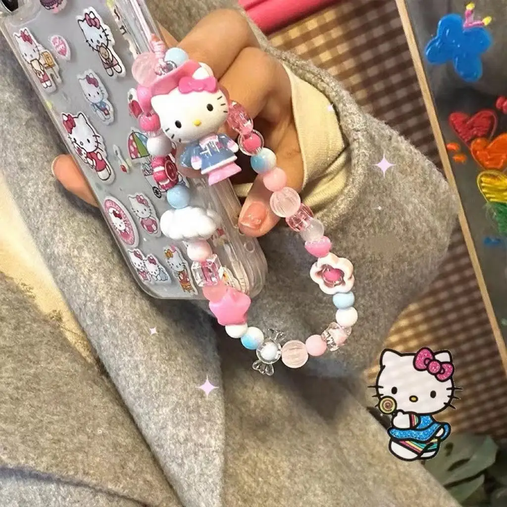 Pink Beaded Mobile Phone Chain for Girls — feature 17