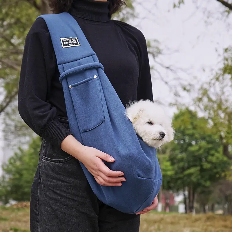 Ink blue polyester bag plus mobile phone pocket