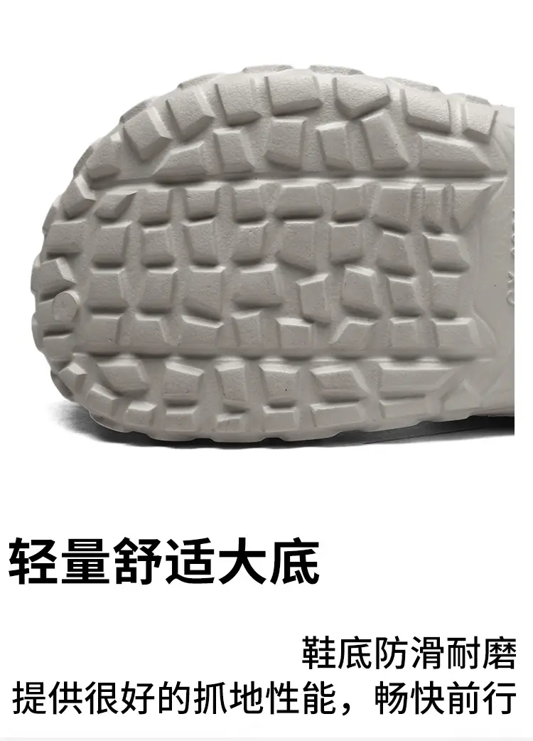 Hole Shoes Men's Winter fleece-lined Warm Detachable Dual-purpose Cotton Slippers Tire Bottom Non-slip Office Sports Slippers — feature 7