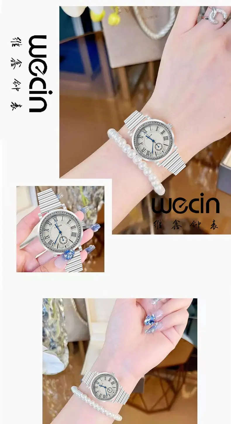 Elegant Women's Quartz Watch with Crystal Band — feature 9