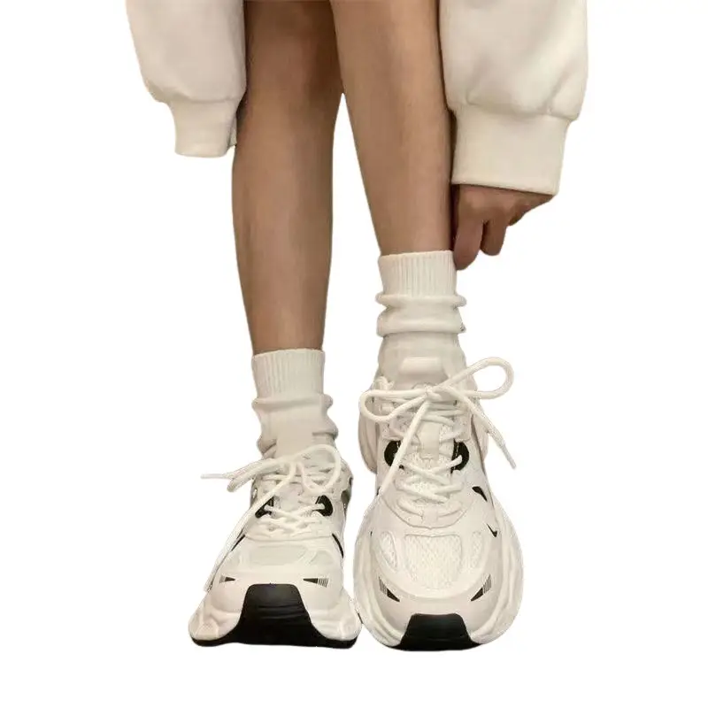 Women White Retro Mesh Casual Sneakers 2025 - Image 6