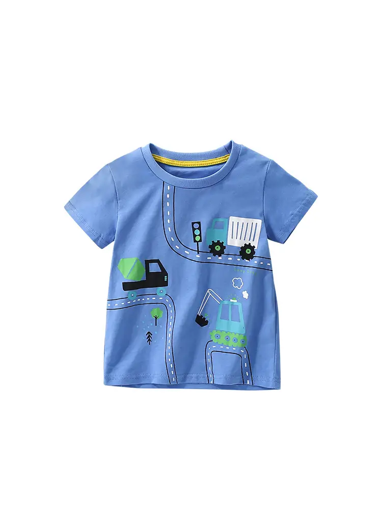 Malwee Boys Blue T-Shirt Summer Casual Round Neck - Image 6