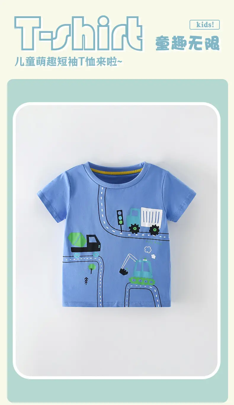 Malwee Boys Blue T-Shirt Summer Casual Round Neck — feature 2