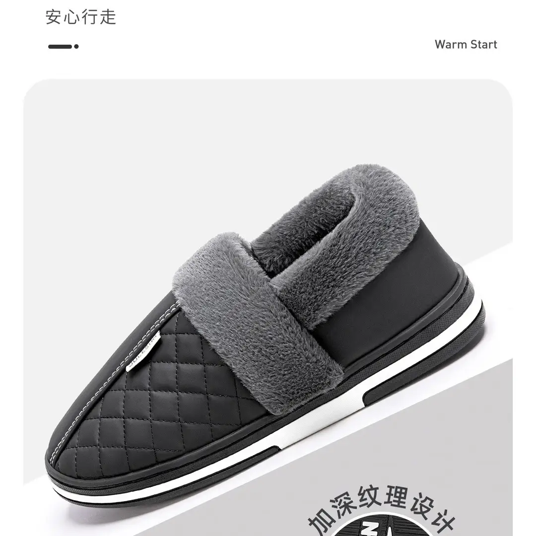 Middle-Aged and Elderly Women's Cotton Slippers, Autumn and Winter 2025 New Style, Indoor Warm Fleece-Lined Cotton Shoes, Women's Closed-Back Large Size — feature 11