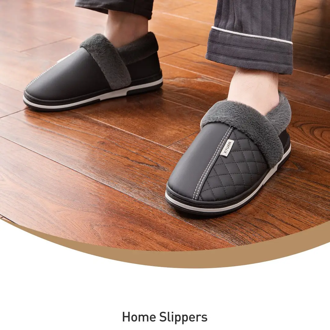 Middle-Aged and Elderly Women's Cotton Slippers, Autumn and Winter 2025 New Style, Indoor Warm Fleece-Lined Cotton Shoes, Women's Closed-Back Large Size — feature 4